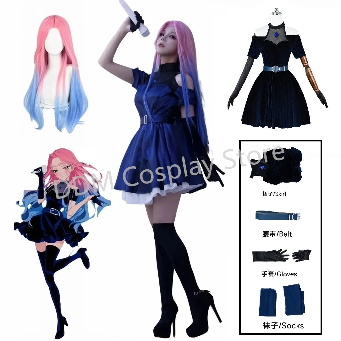Alien Stage Mizi Cosplay Costume Dress Wig Anime Alien Stage Cosplay Halloween Carnival Party Costume For Women