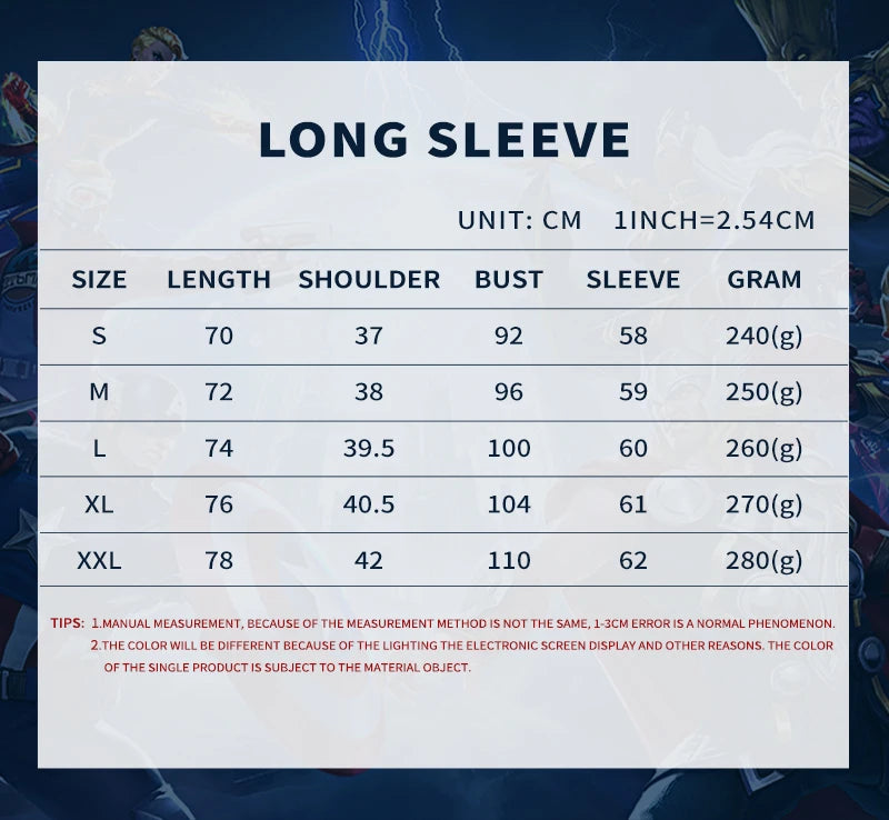 [You're My Secret] Anime Superhero Cosplay Costume Long Sleeves Armor Print Compression Shirt Workout Fitness Summer Clothing