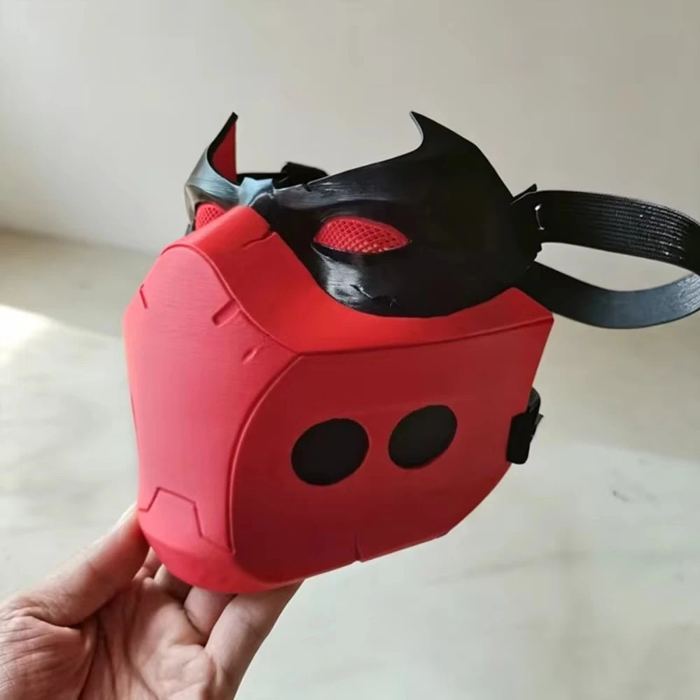 Superhero Red Hood Jason Todd Half Face Helmet Mask Unisex Adult Latex Mask Halloween Carnival Cosplay Party Accessory