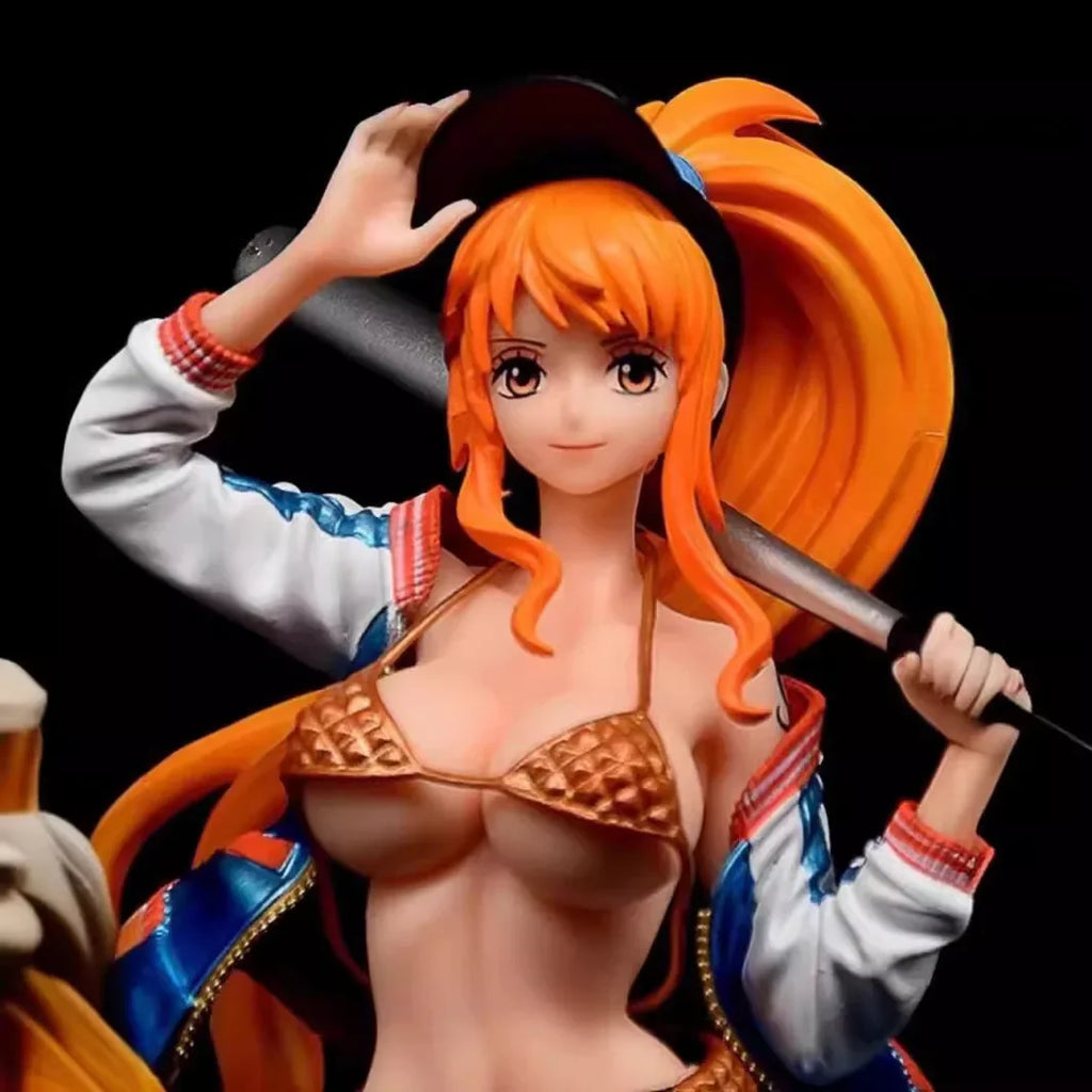 Nami Anime Figure Baseball Nami Figurine Pvc Statue Model Dolls Collectible Room Ornament Children Toys Gifts Cesktop Decor