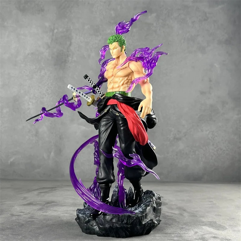 33cm One Piece Roronoa Zoro Enma Sword Wielding Standing Pose Anime Figure Statue Desktop Decoration Gift