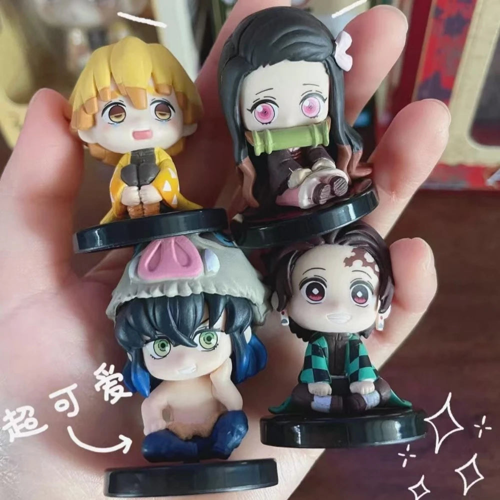 Anime Demon Slayer Kimetsu no Yaiba Figure 15cm Nezuko Tanjirou Mitsuri Shinobu Zenitsu Kyoujurou Action Figural Model Toy Gifts