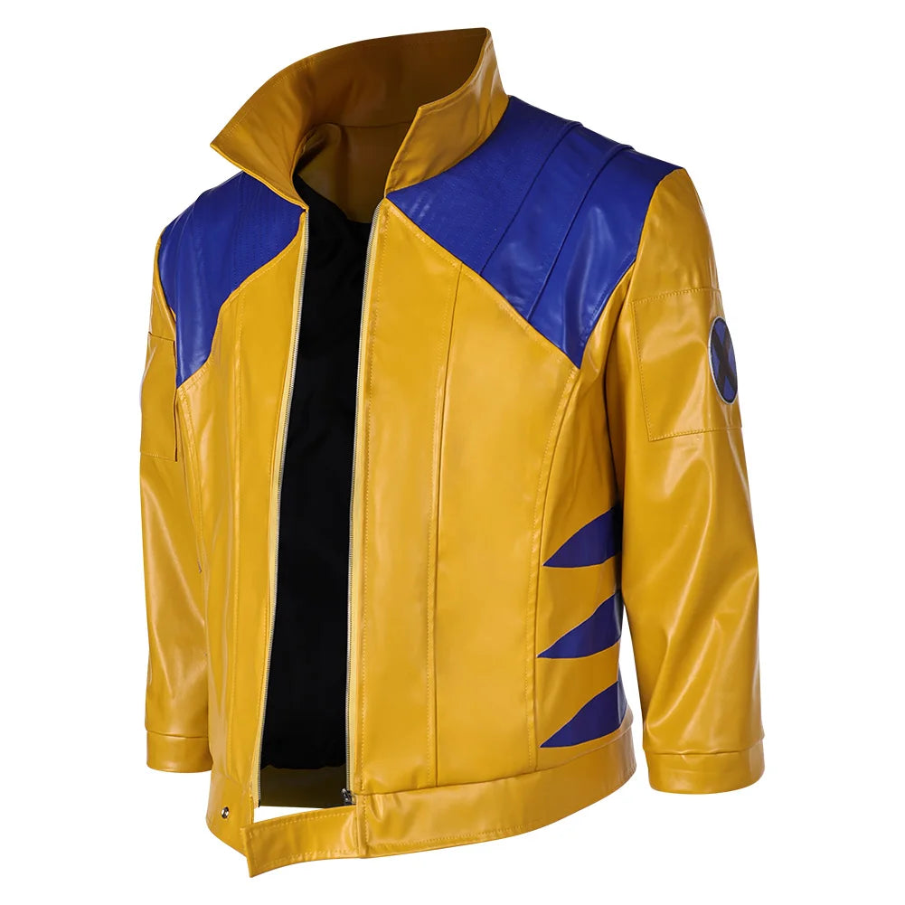Fantasia Wolf Logan Cosplay Yellow Casual Jacket Game Rival Superhero Disfraz Costume Adult Men Halloween Carnival Party Clothes