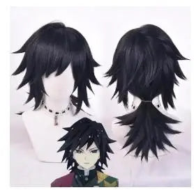 Cosplay Wig Tomioka Giyuu Kamado Nezuko Short Golden Hair Kochou Bu Livraiso