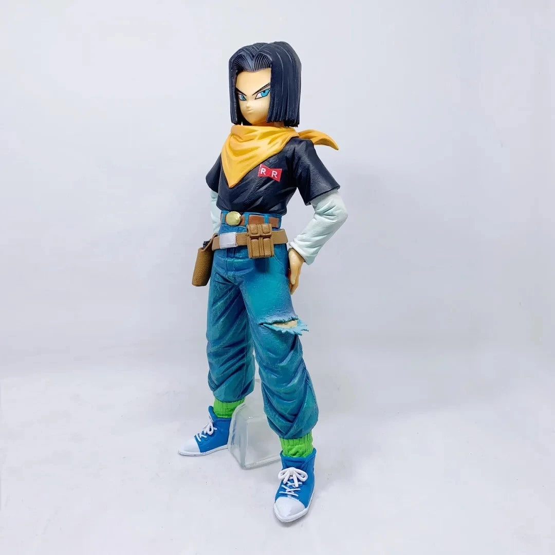 25CM Dragon Ball Z Android 17 18 Anime Figure Android 18 PVC Action Figures Collection Model Toys for Children Christmas Gifts
