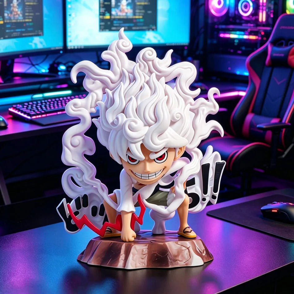 15OCM ONE PIECE GK Second Gear Nika Luffy Squat Slamming Ground Figure Anime Collectible Ornament pvc Bandai