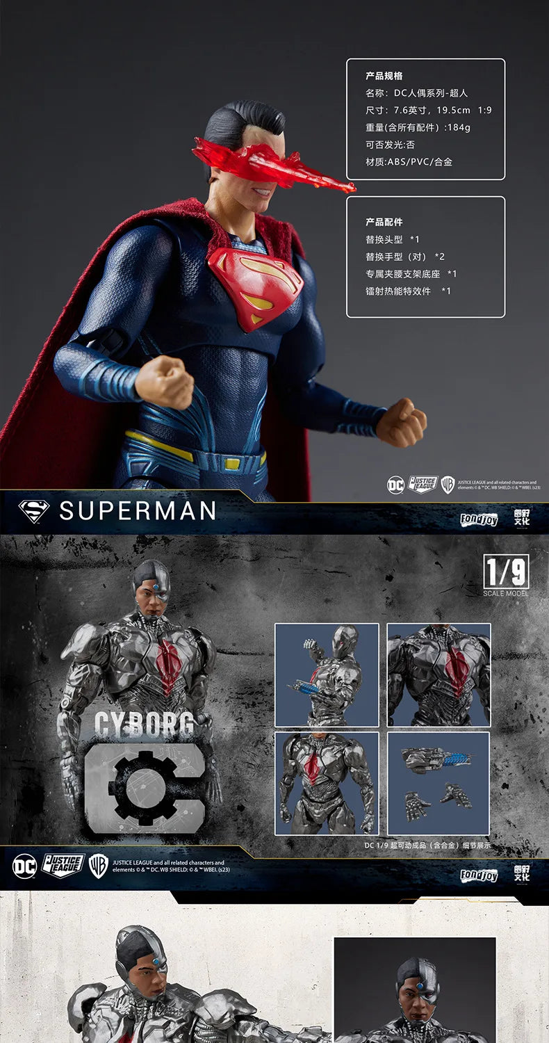 Justice League Figure Batman Action Figures Superman Aquaman Mera Harley Quinn PVC Collection Models Toys Gift