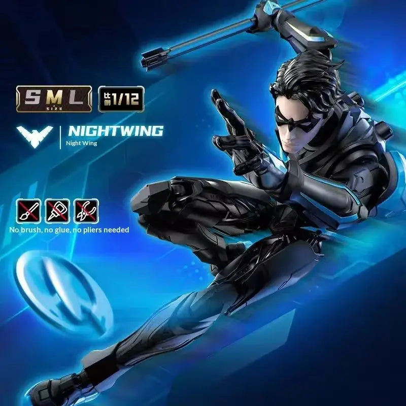 New Hot Blokees Dc Comics Nightwing Harley Quinn Figure Model Kit Buildable Toys Anime Collectible Figure Gift For Boys Girls