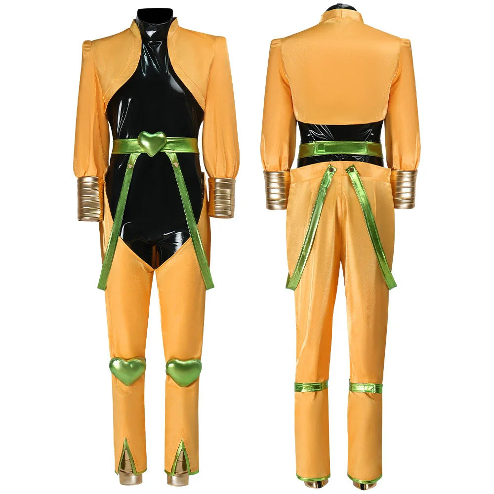 Anime Dio Brando Cosplay Costumes Yellow Uniform Outfit Halloween Carnival Party Prop For Women Men Cosplay Accessories