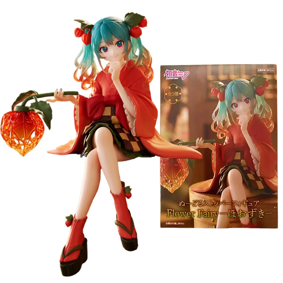 Hatsune Miku Figure Bauhinia Flower Sour Berry Candy Hatsune Miku Anime Beautiful Goddess Figure Tabletop lovely Decorations Toy