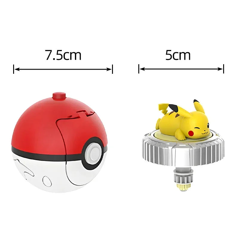 Pokemon Arena Set Spinning Top Ball Game Battle Pokeball Box Anime Figure Pikachu Charmander Squirtle Mew Eevee for Toy Child