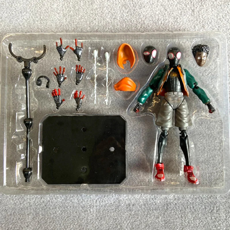 The Spider‑Verse Miles Morales Collectable Action Figure, Adjustable Joints Cool Posing Toy For Birthday Gift