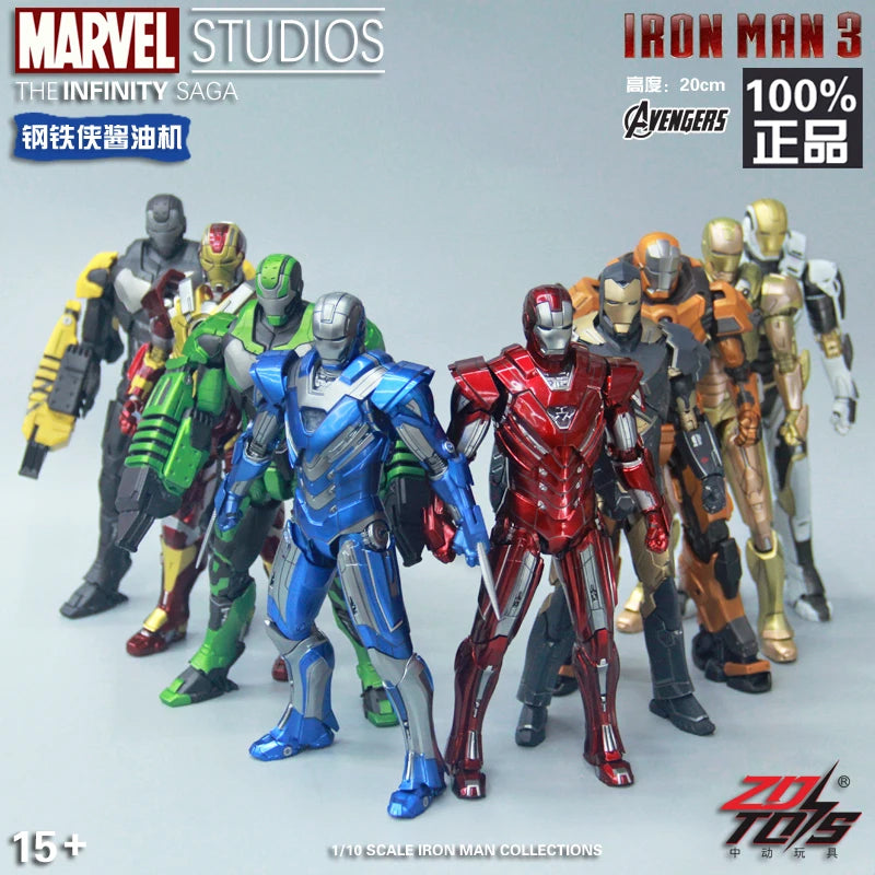 ZD Toys Marvel Studios Iron Man MK3 Action Figure MK35 MK24 MK40 MK38 Tony Stark Ironman Figure Action Collect Toy Gift