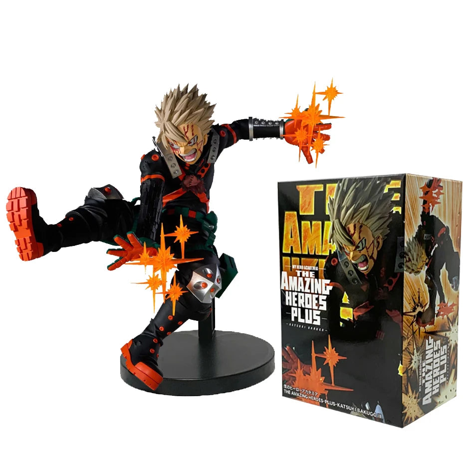 Hot My Hero Academia Bakugou Katsuki Midoriya Izuku Todoroki Shouto Toga Himiko Anime Figure PVC Collectible Model Toys Kid Gift