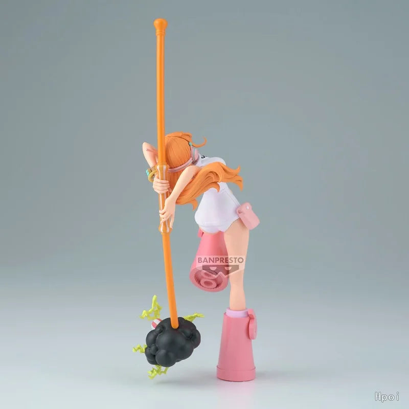 Bandai Original BANPRESTO Anime One Piece BATTLE RECORD COLLECTION BRC Nami PVC Action Figure Collectible Model Toys
