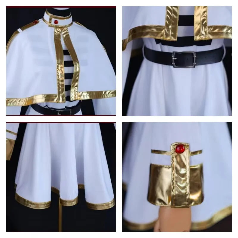 Sousou No Frieren Cosplay Costume Wig Shoes Anime Figures Magician Dress Elf Ear Halloween Party Charistmas for Women
