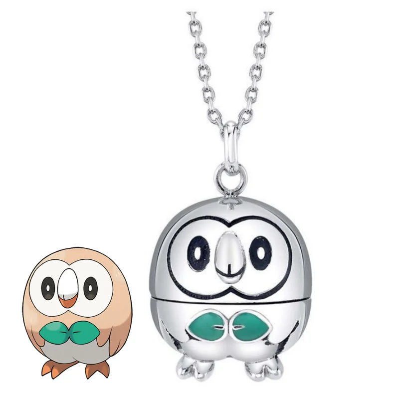 New Pokemon Espeon Snorlax Gengar Mewtwo Necklace Couple Accessories Anime Peripherals Fashion Cartoon Niche Light Luxury Gifts