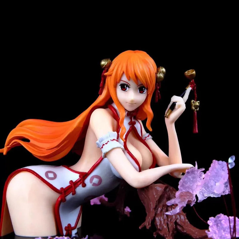One Piece Nami Cheongsam Boxed Anime Figure Gk Statue Collectible Model Anime Character Decoration For Adult Collectors