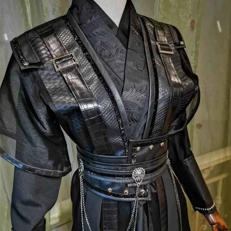 Mo Ran cosplay costume, ancient costume, black suit, Xiao Ce, Chang Geng, Gu Yun, Zhou Hui, Jin suit, Hei Shui, He Xuan cosplay,