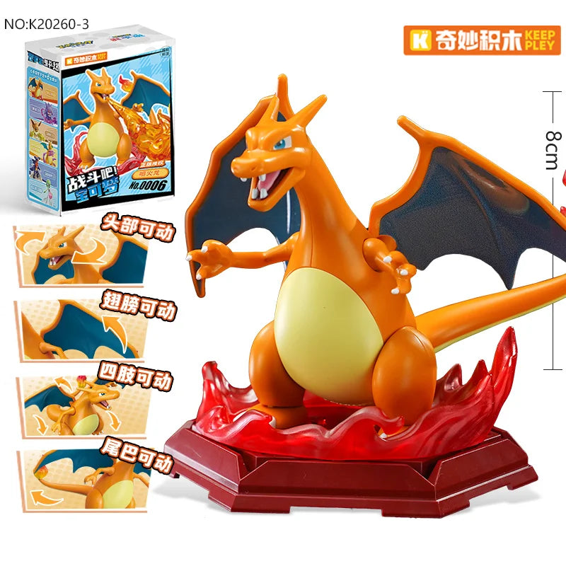 Original Pokemon Action Figure Pikachu Charizard Gengar Dragonite Gengar Movable Toy Decoration Model Birthday Gifts
