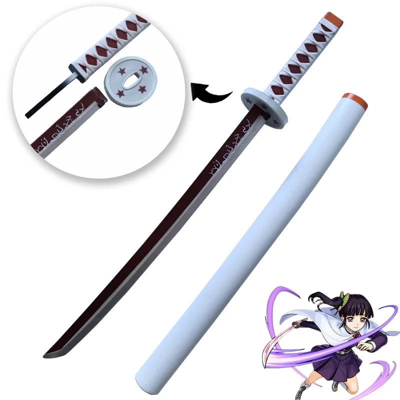 Kochou Shinobu Katana Anime Assembled Sword Cosplay Props Orange Rengoku Kyoujurou Kyoujurou Tanjirou Swords 72cm