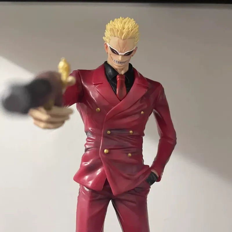 30cm One Piece Donquixote Doflamingo Anime PVC Figure With Replaceable Arms Shichibukai Model Desktop Ornament Collect Toy Gifts