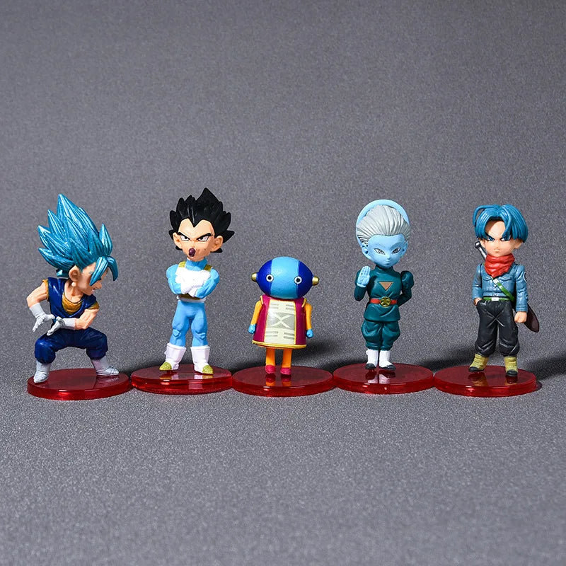36 PCS  Dragon Ball hand-made full set of model anime Saiyan the Monkey King Vegeta Torankusu doll ornaments gifts.