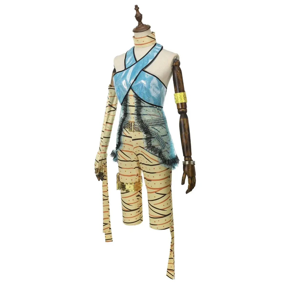 Anime Cleo De Role Play Nile Sexy Women Cosplay Costumes Wig Props Blue Vest Pants Outfit Set Party Daily Stage Carnival
