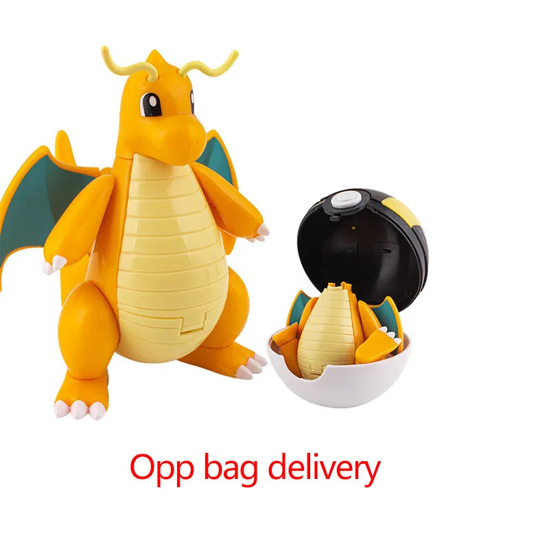 Deform Pokemon Pokeball Greninja Lucario Ball Action Figure Toy Set Mew Pikachu Dragonite Snorlax Venusaur Blastoise Elf Monster