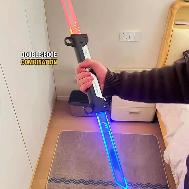 Lightsaber Toy AXE Light Stick 2 in 1 Sword Toys Lightstick Cosplay Role-Play Games Kids Gifts Cool Toy for Adult Children Boys