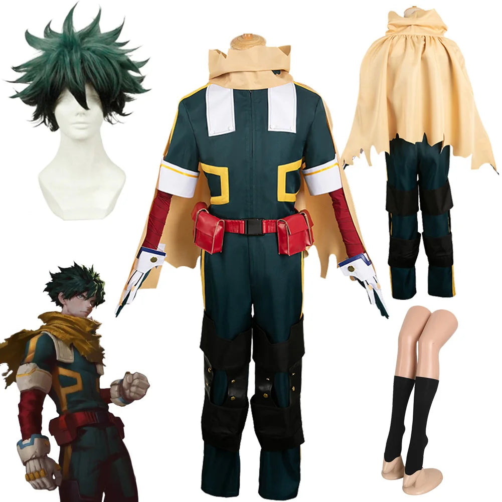 Midoriya Izuku Cosplay Fantasy Flight Clothing Anime Hero Of Academia Costume Disguise Adult Men Roleplay Fantasia Outfits Male