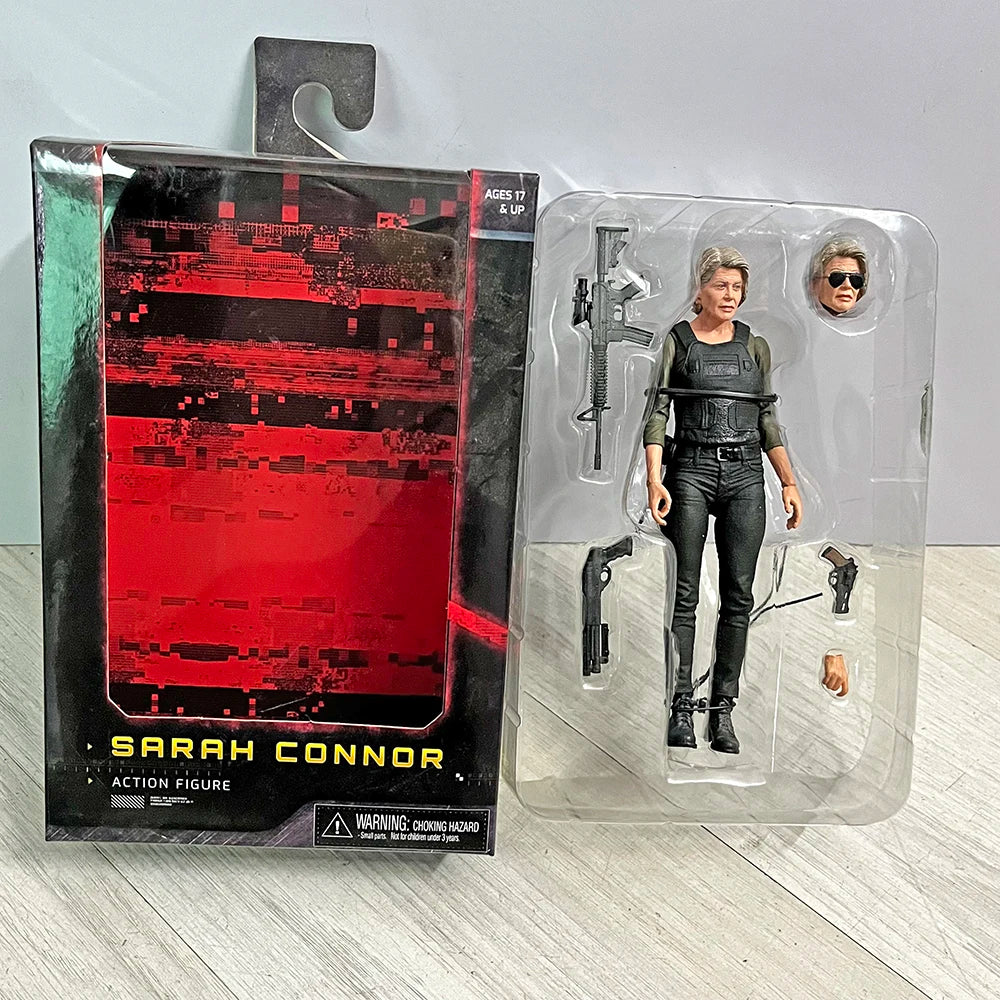 Terminator Figure 2 Judgment Day T-800 Arnold Schwarzenegger Dark Fate Elderly Sarah Connor Figure Model Toy Doll Gifts