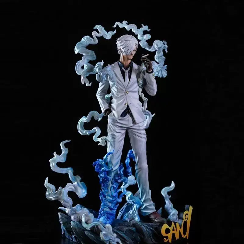 One Piece Nika Sanji Nika Zoro 28cm Anime Figure Two Headed Statue With Base PVC Collectible Model Toy Desktop Ornament Boy Gift