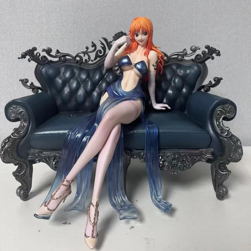 Montemar One Piece Anime Figure Nami Robin GK Thug Series Sexy PVC Action Figurine Sofa Statue In Stock Gift For Anime Fans