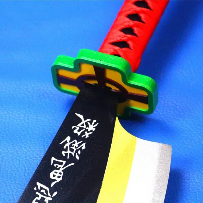 31in Demon Slayer Uzui Tengen Katana Anime Kimetsu No Yaiba Blade Sword Cosplay Prop Real Japanese Katana Samurai Sabre Toy Gift