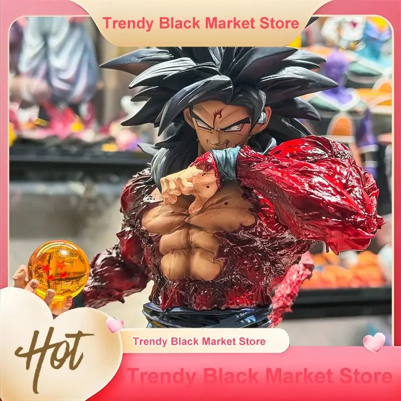 Dragon Ball Super Saiyan 4 Goku Gk Collectible Figure Anime Action Model Desktop Ornament Periphery Gift For Adult Anime Fans