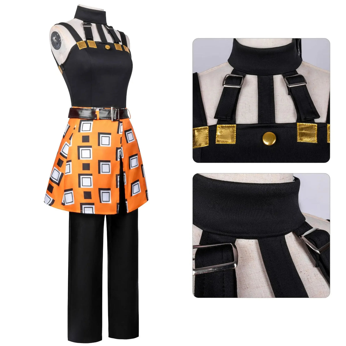 JOJO Narancia Ghirga Cosplay Costume Wig Anime Ghirga Narancia Fancy Outfit Full Set Halloween Carnival Party Women Cos Uniform