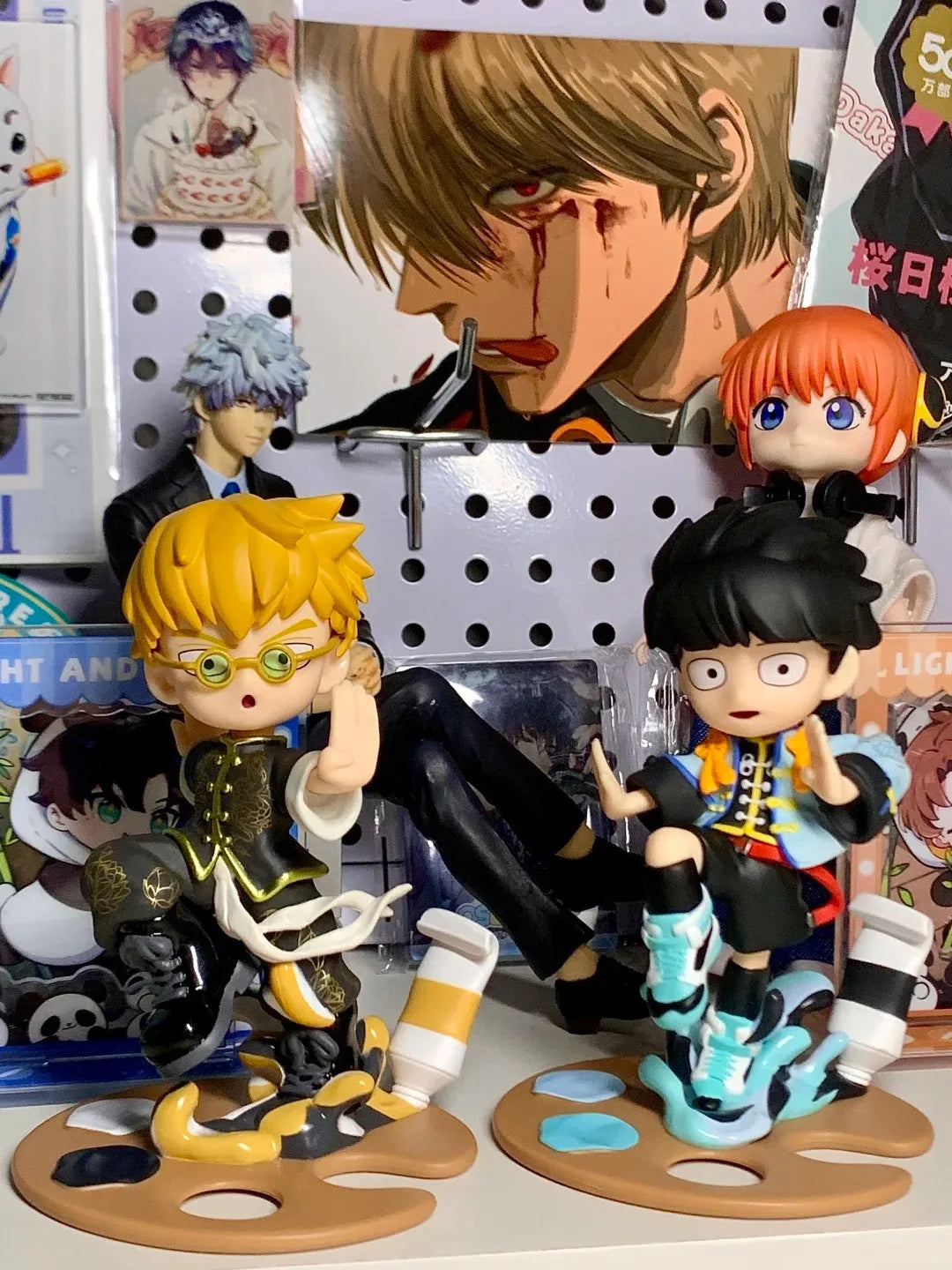Anime Mob Psycho 100 Figures Gk Reigen Arataka Q Edition Kawaii Standing Palm Series Model Doll Desktop Ornament Collectible Toy