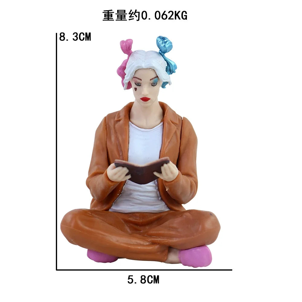 Jester Model Roof Decoration Joker Heath Ledger Sitting Posture Figures Car Doll Tail And Roof Pendant Model Statue Collectable