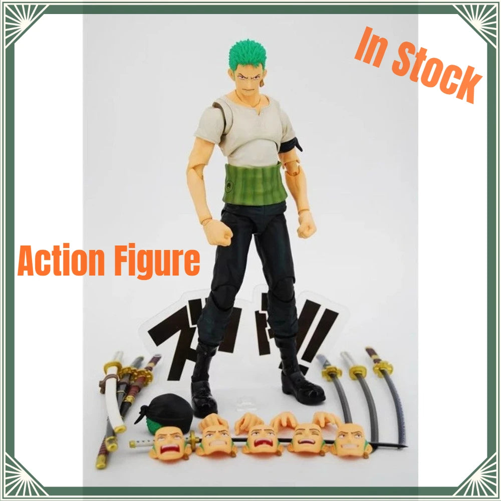 Roronoa Zoro Three Sword Style One Piece Articulated PVC Action Figure Anime Collectible Model Display Toy for Fans and Gifts