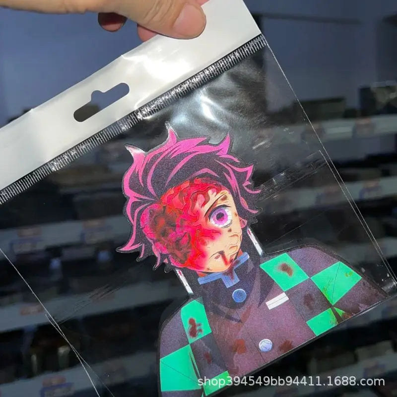 Creative Demon Slayer Sticker Women's Wear Tanjirou Zenitsu Inosuke Funny Anime  Waterproof Laptop Trunk Sticker phone sticker