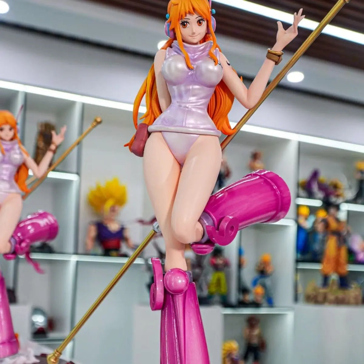 JT One Piece Nami Anime Figure Statue Egghead Island Series Glossy Pearl Finish Magnetic Base Collection Peripheral Decor Gift