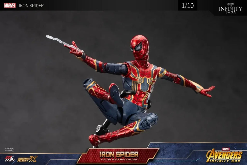 ZD Toy Iron Spider Man Advanced suit legends No Way Home Peter Parker Gold Black Red Model Action Figure Adult Collectible Toy