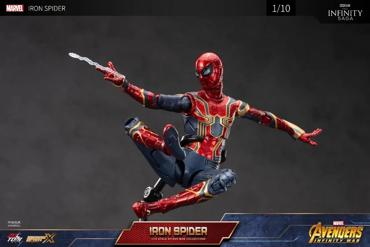 ZD Toy Iron Spider Man Advanced suit legends No Way Home Peter Parker Gold Black Red Model Action Figure Adult Collectible Toy