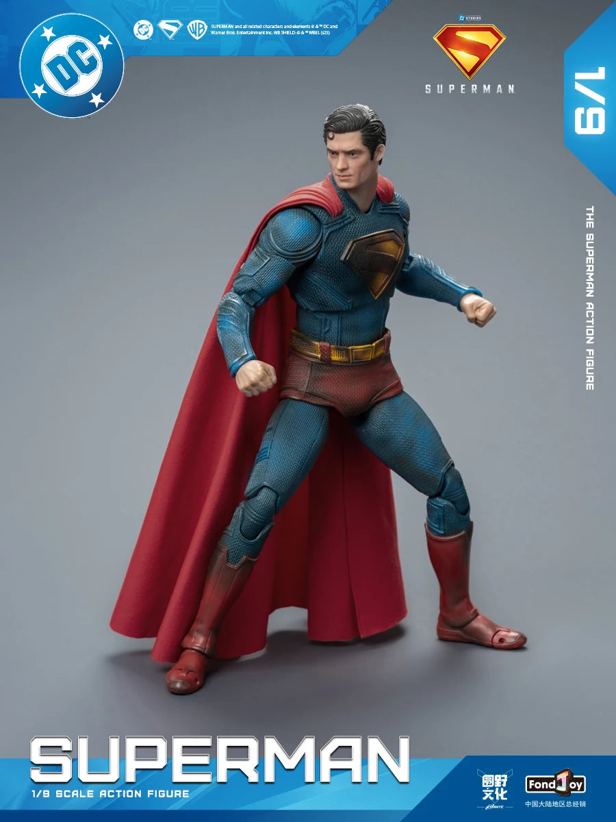 Original Fondjoy David Corenswet Superman Action Figure 1/9 New SupermanFigure PVC Joint Movable Collection Model Toys Gift