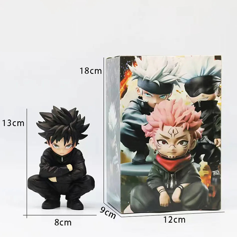 HOT | Jujutsu Kaisen Standing & Squatting Figures | Satoru Gojo / Yuji Itadori | Anime Merch & Otaku Collectibles | Cute Desktop