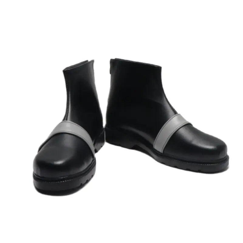 Anime Attack on Titan Mikasa Ackerman Cosplay Shoes Black Short PU Leather Boots For Halloween Carnival