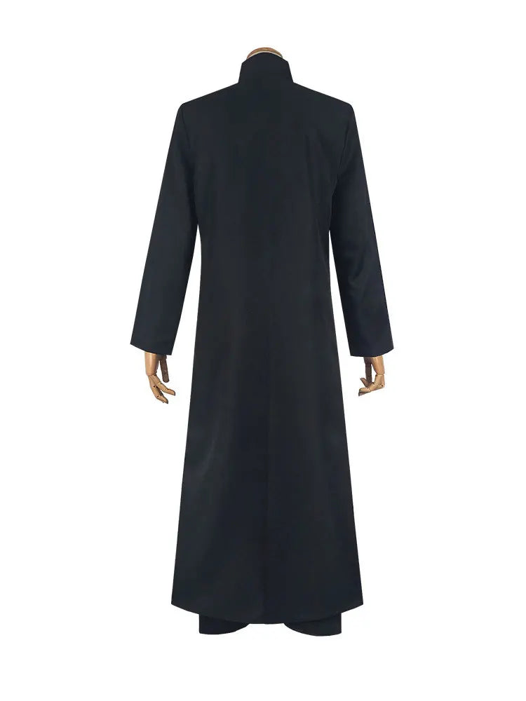 Matrix Cosplay Kostume Neo Trench Coat Black Cosplay Costume Halloween Party Costumes for Men Cos Play Prop Accessories