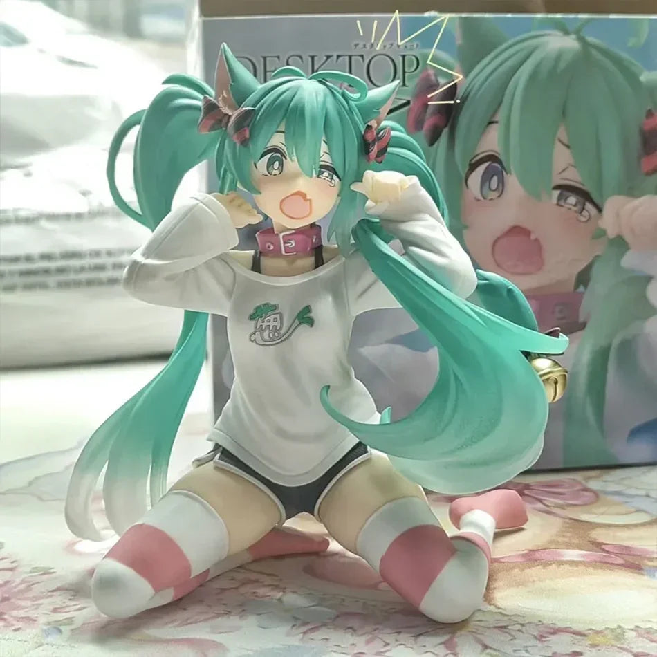 2026 Hot sale 11-21cm Desktop Cute Hatsune Miku Kwaii Style Anime Figure Toys PVC Model Collector Doll Birthday Gift