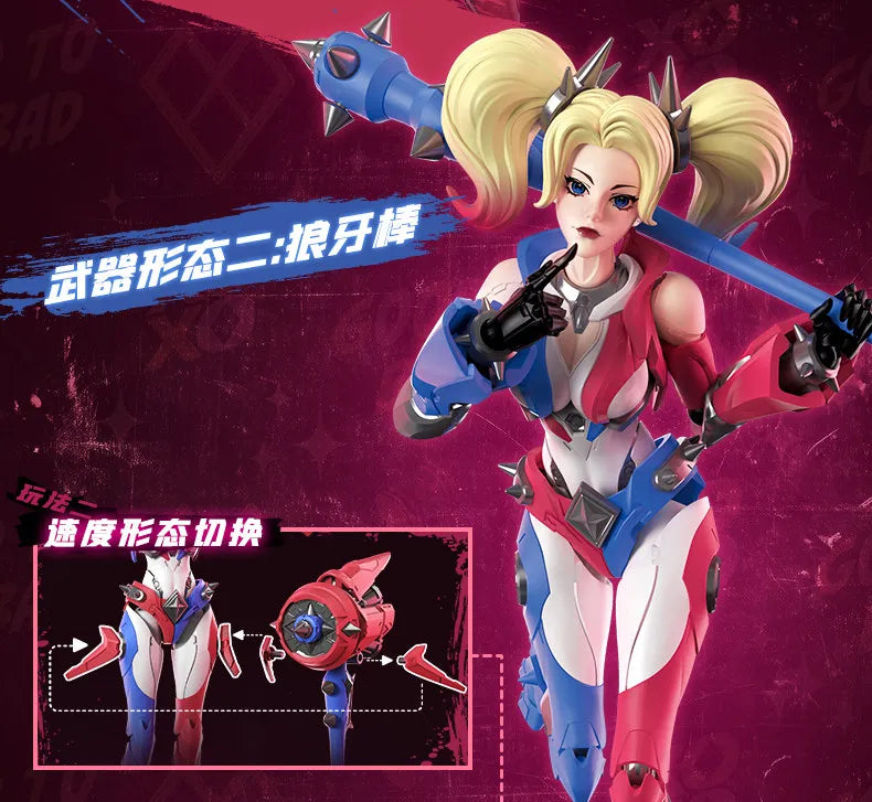 Blokees DC Heroes Harley Quinn Champion Class Blocks Figure Collectible Toy Desktop Display Home Decoration Collection Gift